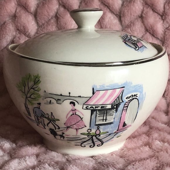 Rare Vintage Alfred Meakin English China Down By The Seine - Picture 3 of 8